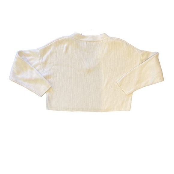 Kendall and Kyle Ribbed Cropped white Sweater Size S - Picture 2 of 5